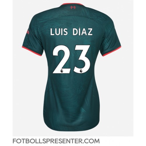 Liverpool Luis Diaz #23 Tredje Matchtröja Dam 2022-23 Kortärmad Liverpool Luis Diaz #23 Tredje Matchtröja Dam 2022-23 Kortärmad